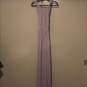 Lilac purple maxi dress with cross cross back